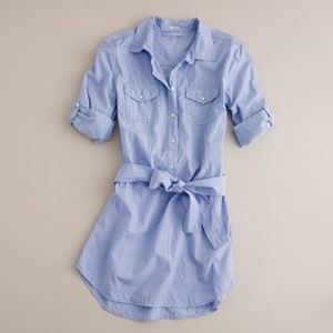 J. Crew Blue Tie Belted Tunic - Small